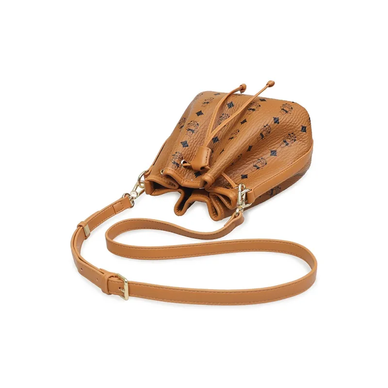 Disney Winnie The Pooh Series PU Bucket Bags Crossbody Bag Shoulder Bag Women's Tan-3