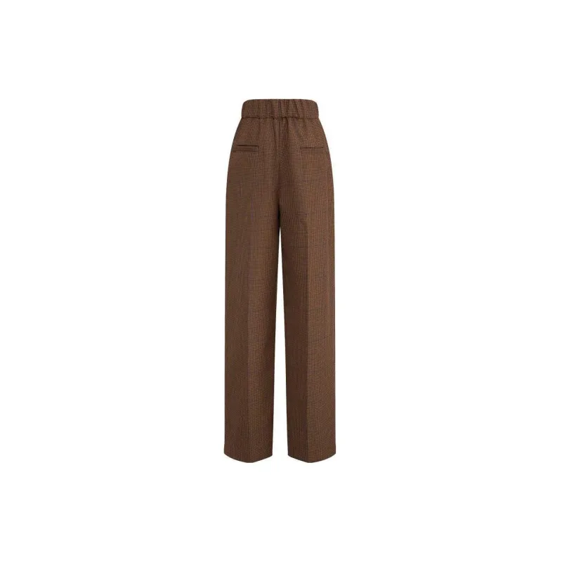 Short Sentence Casual Pants Women's Brown-1