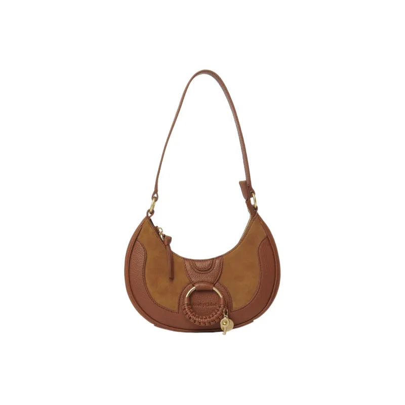 See By Chloe Hana Cow Leather Crescent Bag, Handbag, Shoulder Bag Women's Beige-0