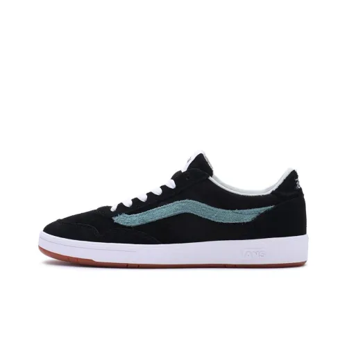 Cruze Too Vans Cc Stitch Sidestripe Anti-Slip Wear-Resistant Low-Top Skateboard Shoes Unisex Black Cyan