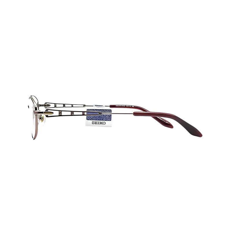 SEIKO Square Eyeglass Frames Women's Gold-2
