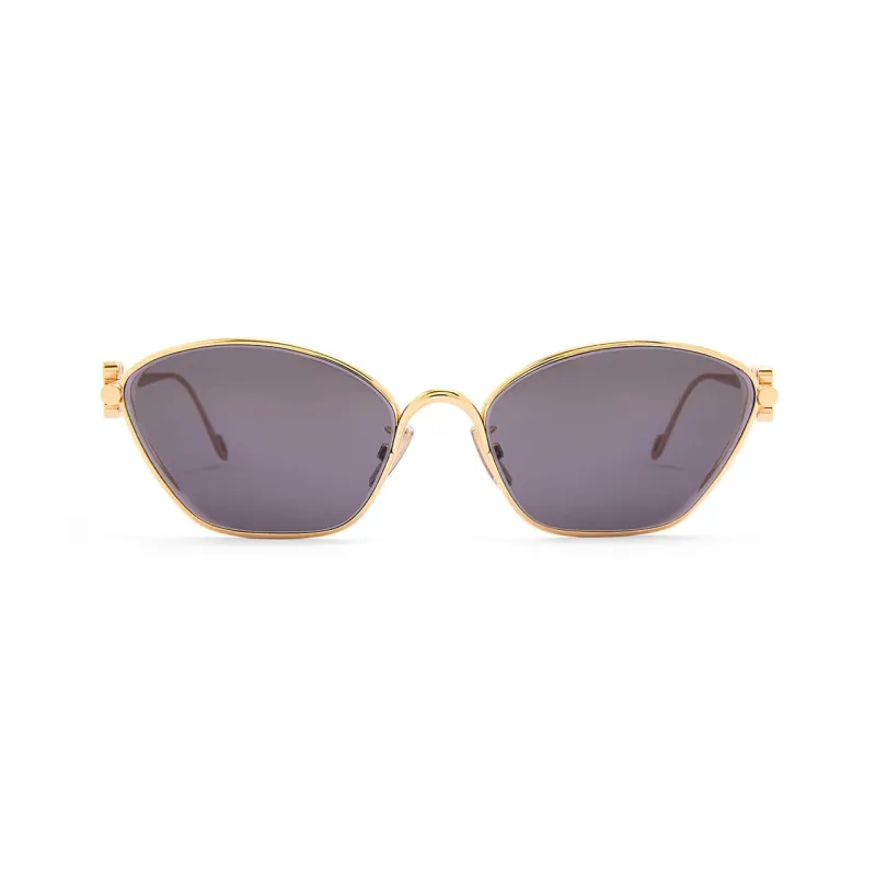 LOEWE Alloy Irregular Shape Sunglasses Women's Gold-1
