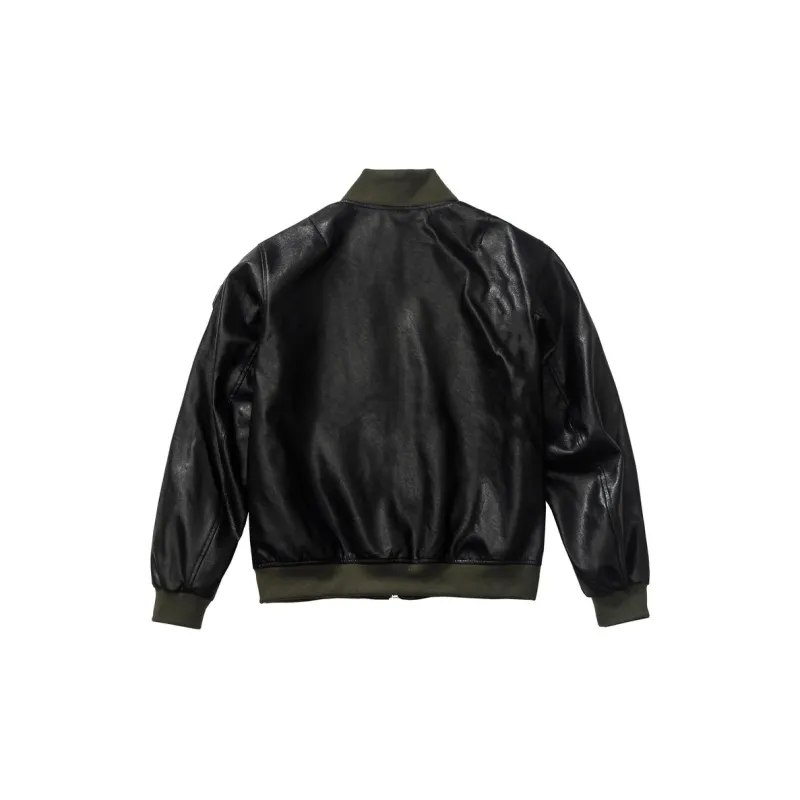 AKCLUB Leather Jacket Men's Black-1