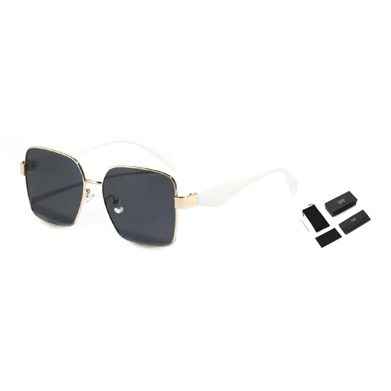 KENMO Brass Square Sunglasses Unisex-6