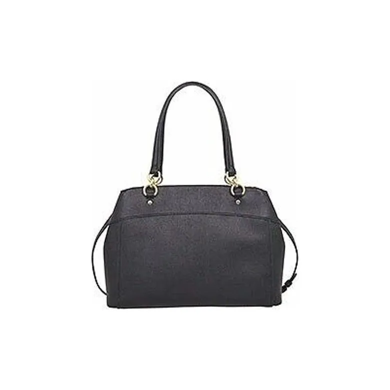 COACH Brooke Grained Leather Briefcase Handbag Shoulder Bag Large Size Women's Black-4