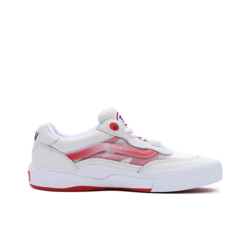 Vans Wayvee Anti-Slip Wear-Resistant Low-Top Skateboard Shoes Unisex Red White-1