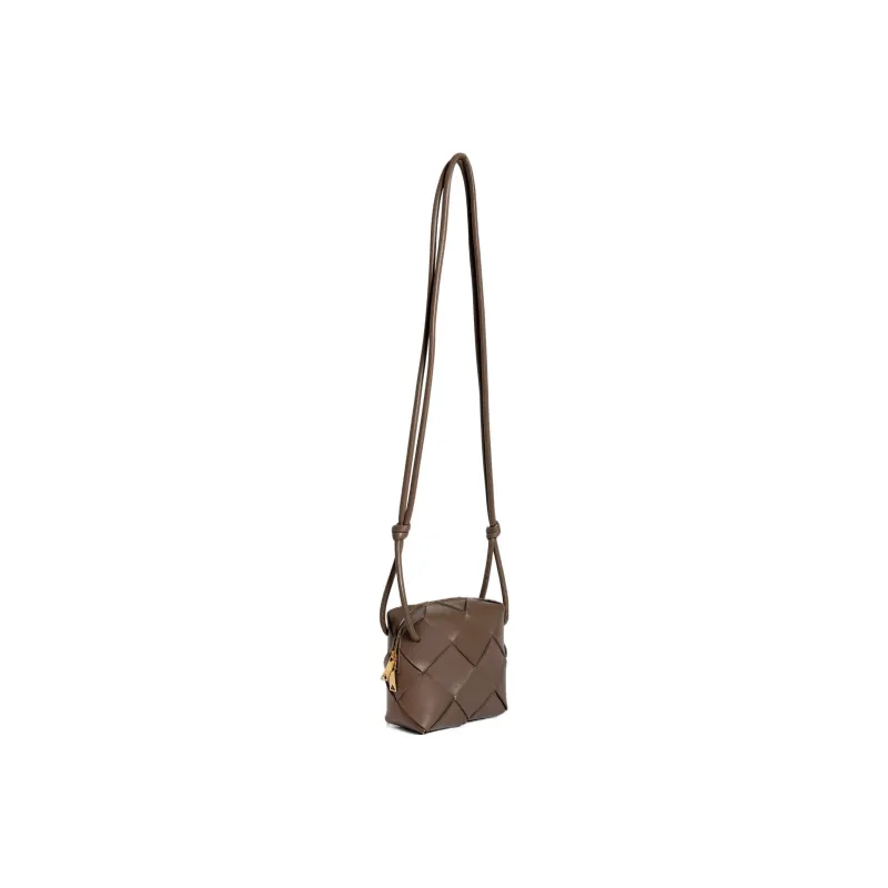 Bottega Veneta Sheepskin Camera Bag, Shoulder Bag, Crossbody Bag Mini Women's Brown-2