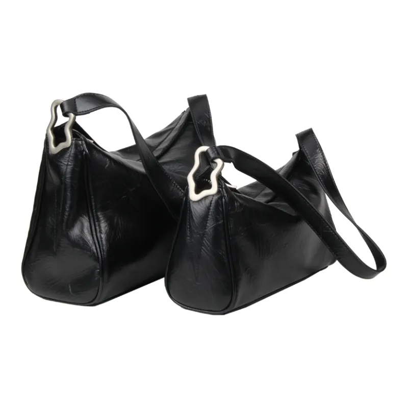 YOCAMU Cow Leather Tote Bag Shopping Bag Shoulder Bag Crossbody Bag Large Size Unisex Black/White/Silver-10