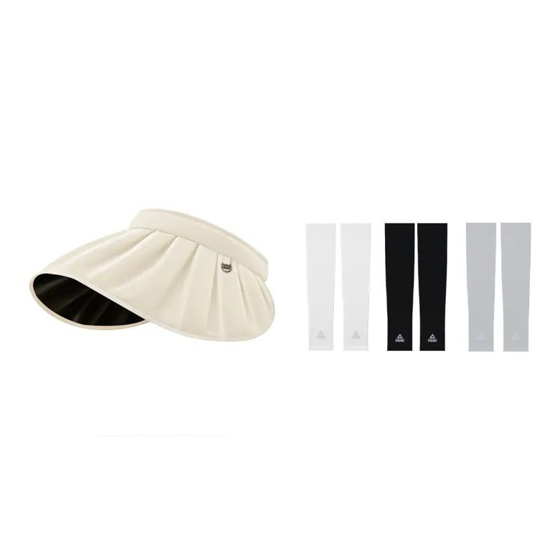 PEAK Polyester Sun Protection Hats Women's Ecru, Black-8