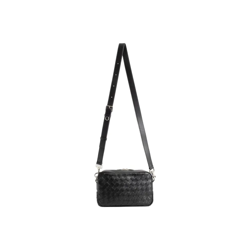 Bottega Veneta Cow Leather With Leather Crossbody Bag Shoulder Bag Men's Black-0