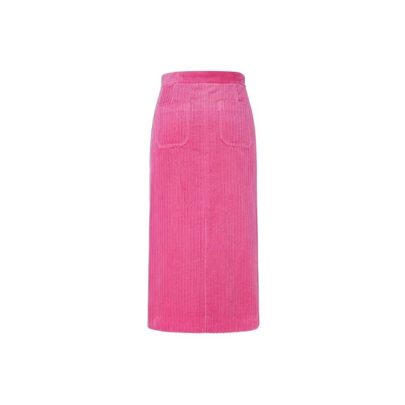 MO&CO Casual Long Skirts Women's Neon Pink-1