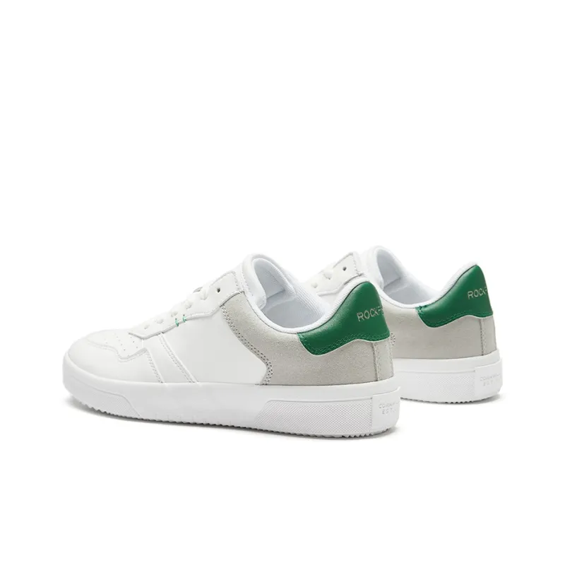 Rockfish Low Top Skateboard Shoes Men's White Green-3
