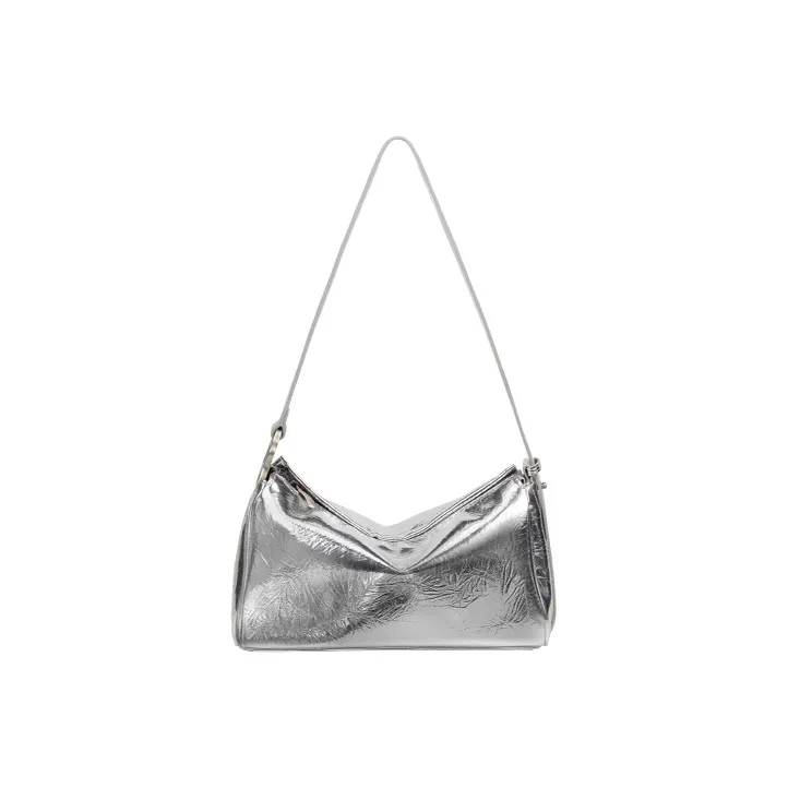 YOCAMU Cow Leather Tote Bag Shopping Bag Shoulder Bag Crossbody Bag Large Size Unisex Black/White/Silver-23