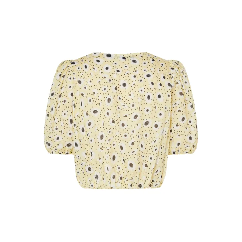 MO&CO Shirts Women's Yellow With Small Floral-1