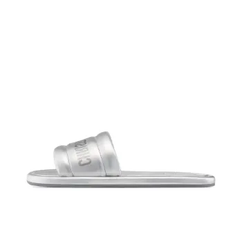 DIOR Every D Slide Slippers Women's Silver