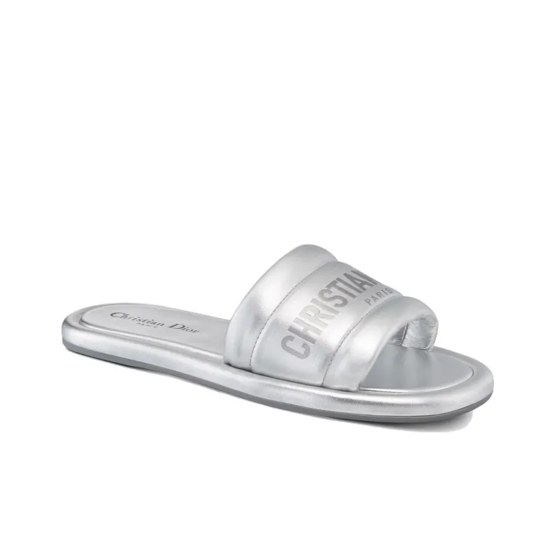 DIOR Every D Slide Slippers Women's Silver-2