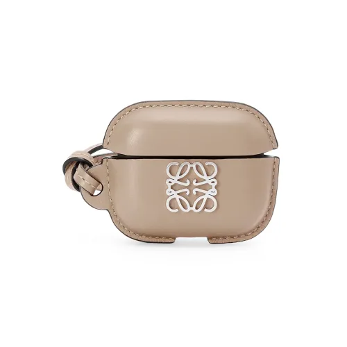 LOEWE Smooth Cow Leather Protective Case Earphone Case Women's Taupe
