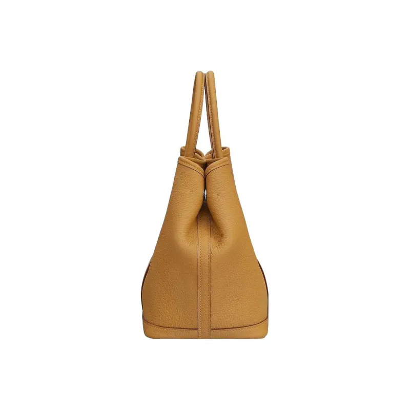 HERMES Garden Party Negonda Calfskin Garden Handbag Unisex 4B Biscuit Cookie-2