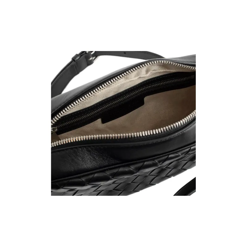 Bottega Veneta Cow Leather With Leather Crossbody Bag Shoulder Bag Men's Black-5