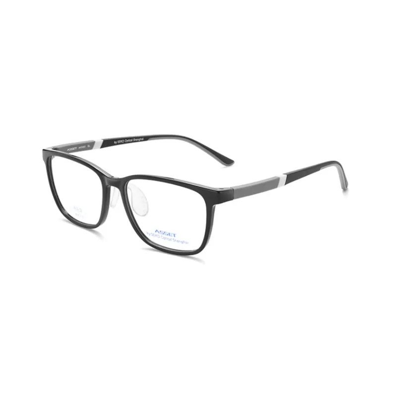 SEIKO Rectangular Eyeglass Frames Unisex Black-0