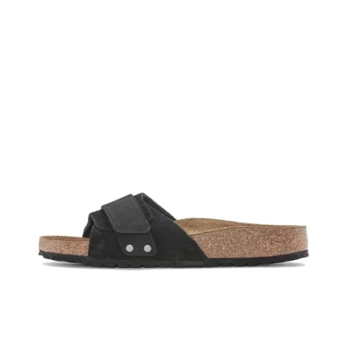 Birkenstock Oita Suede Leather Narrow Fit Sandals 'Black' Women's