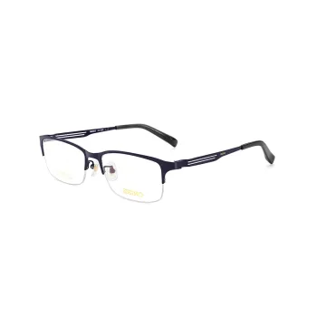 SEIKO Rectangular Eyeglass Frames Men's Dark Blue
