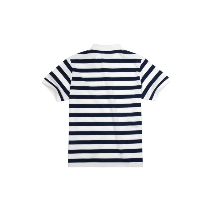 AKCLUB Polo Shirts Men Blue White Stripes-1