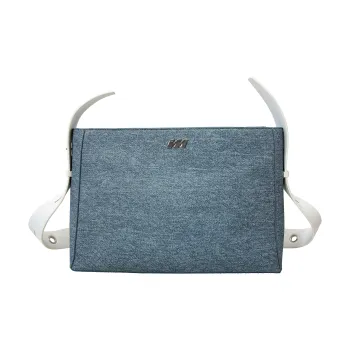 MQ Pu Leather Tote Bag Shopping Bag Shoulder Bags Large Size Women's Denim Blue