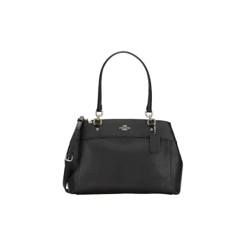 COACH Brooke Grained Leather Briefcase Handbag Shoulder Bag Large Size Women's Black