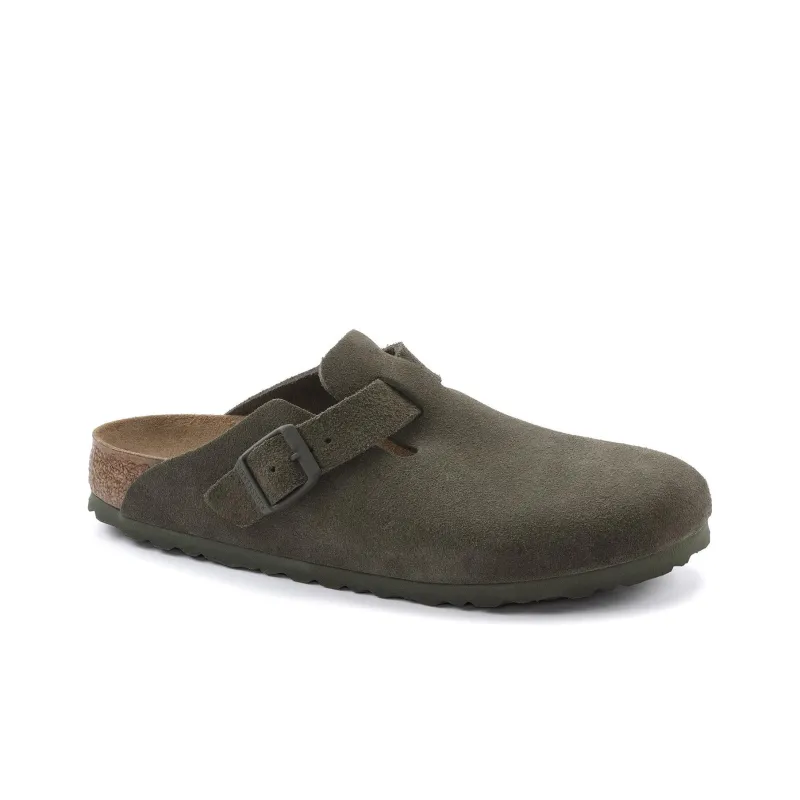 Birkenstock Boston Suede Leather Regular 'Suede Moss Green'-1