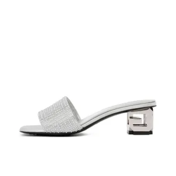 GIVENCHY Slide Slippers Women's Silver