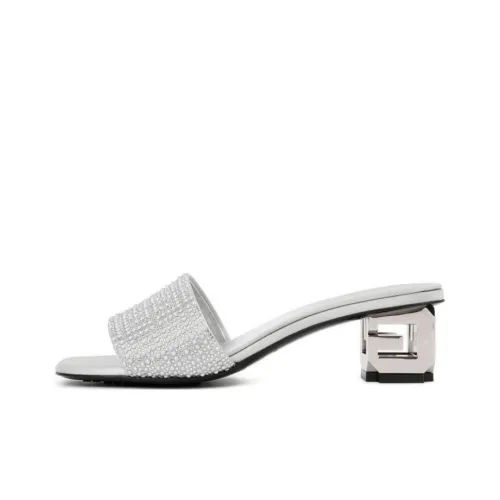 GIVENCHY Slide Slippers Women's Silver