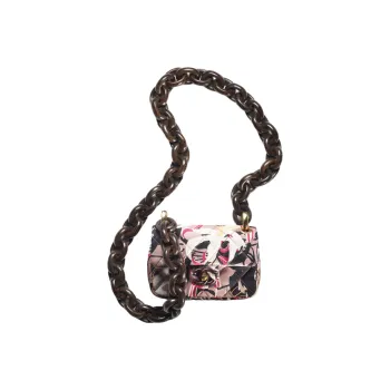 CHANEL Fabric Mouth Cover Bag Crossbody Bag Mini Women's Multicolor