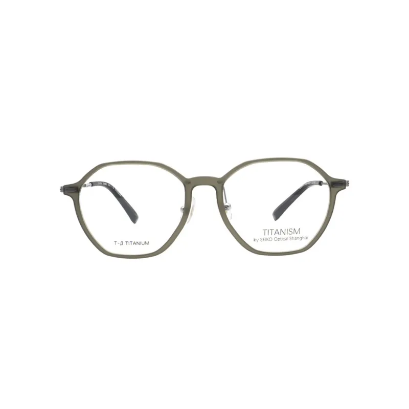 SEIKO Irregular Shape Eyeglass Frames Unisex Green-1