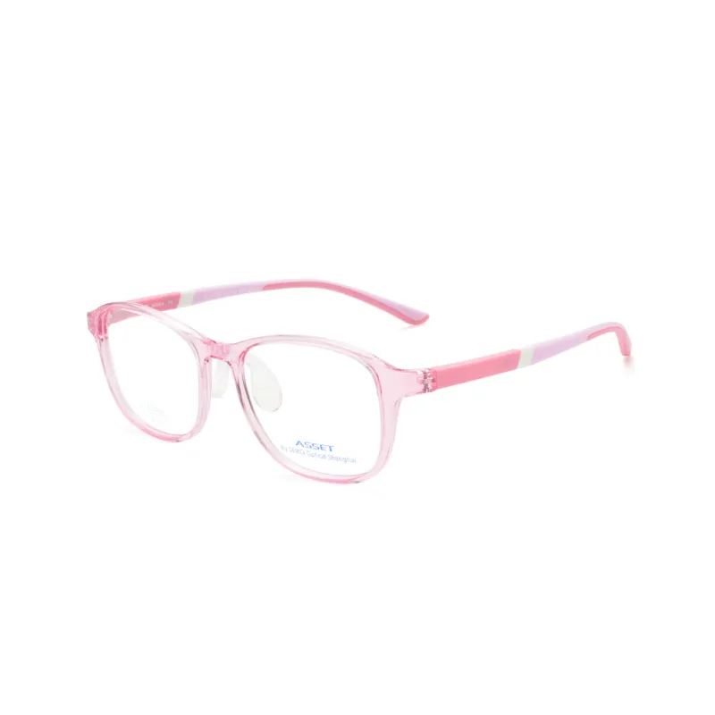 SEIKO Irregular Shape Eyeglass Frames Kids' Light Pink-0