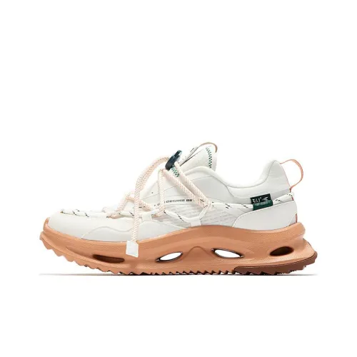 361° Wind Chain Rebound Cushioning Breathable Low Top Running Shoes Men's White Brown Green