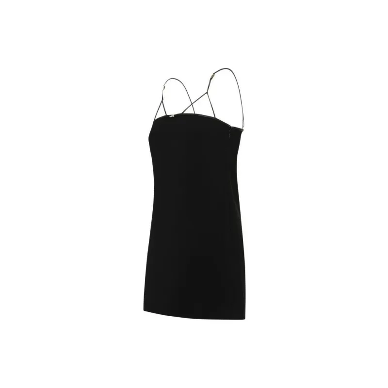 DSQUARED 2 Logo Plaque Cut Out Strappy Mini Dress-1