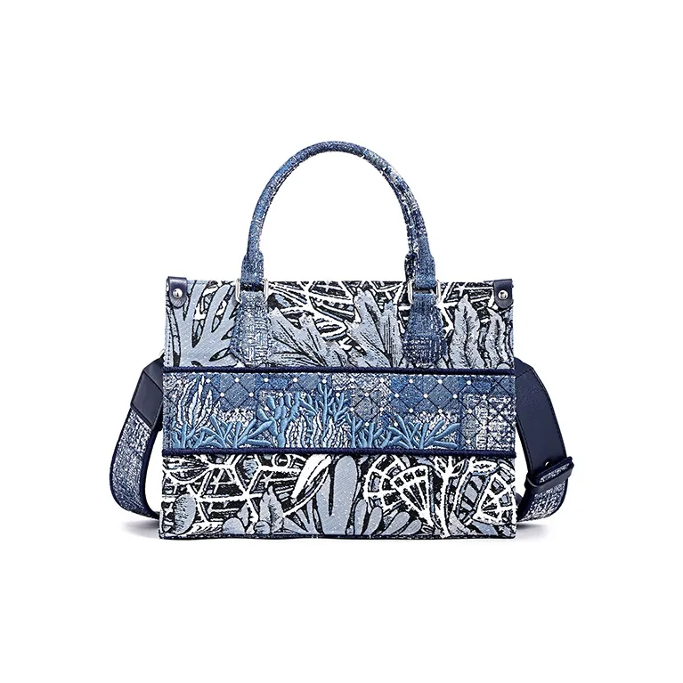 FION Clever Brocade Series Fabric Crossbody Bag, Handbag Medium Size Women's Multicolor-7