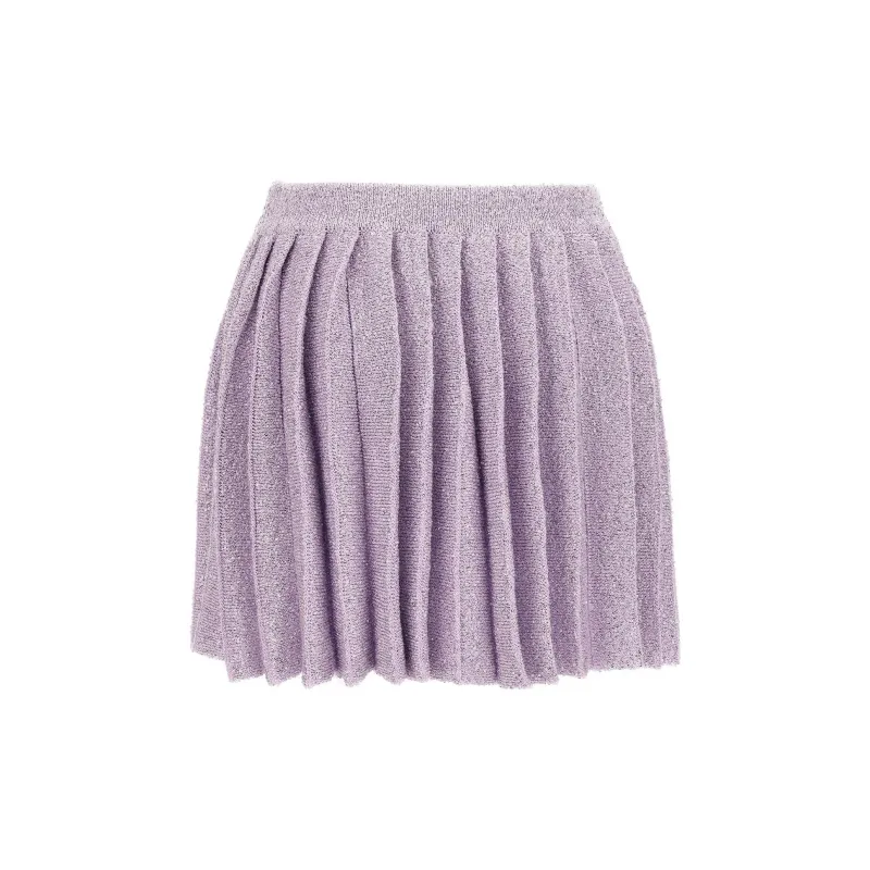 Self portrait Sequin Pleated Knit Skirt-1