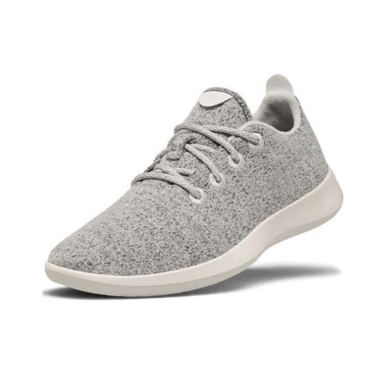 Allbirds Wool Runner Anti-Slip Wear-Resistant Low-Top Sports Casual Shoes Women's Floating Stone Gray-1