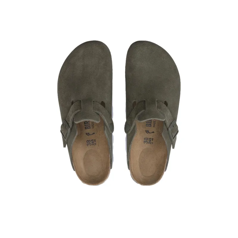 Birkenstock Boston Suede Leather Regular 'Suede Moss Green'-3