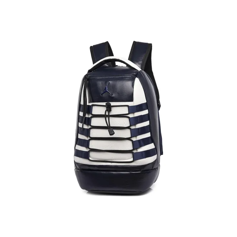 Jordan Artificial Leather Basketball Bag Backpack Tubas Unisex Obsidian/White Marine Blue-2