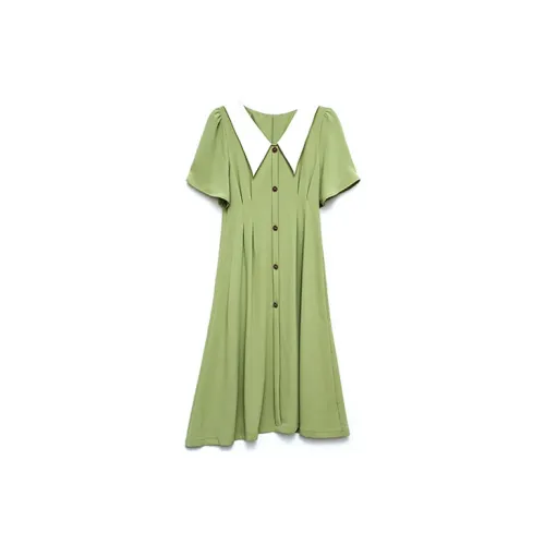 LOKUINTUS Short-Sleeved Dresses Women's Green