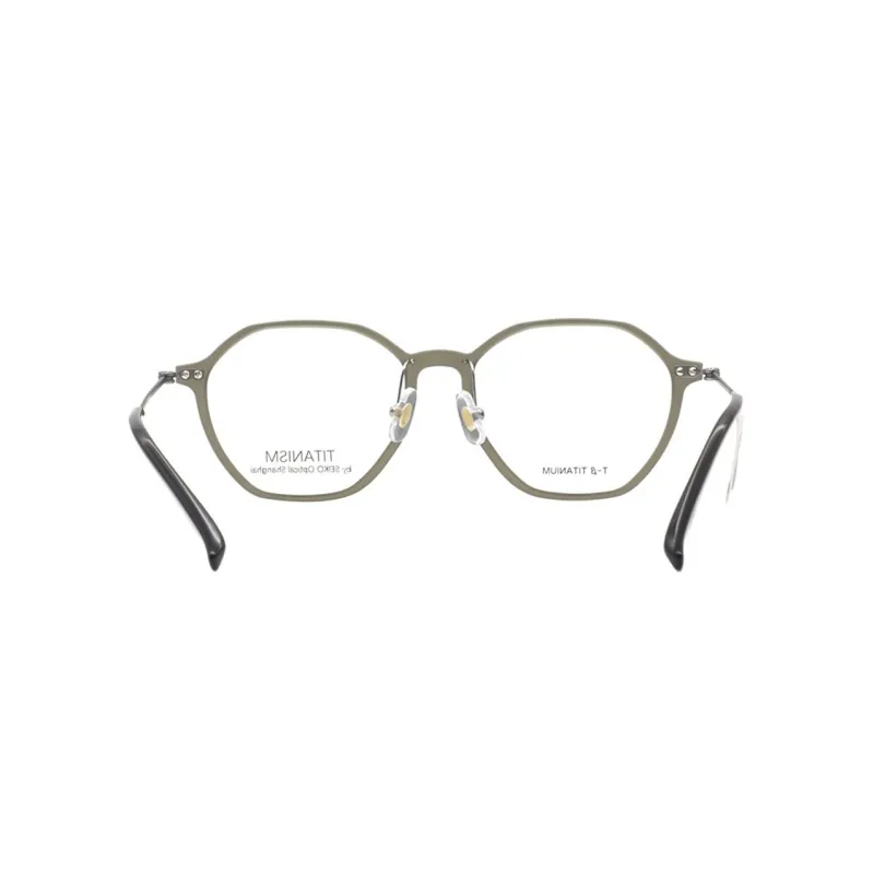 SEIKO Irregular Shape Eyeglass Frames Unisex Green-2