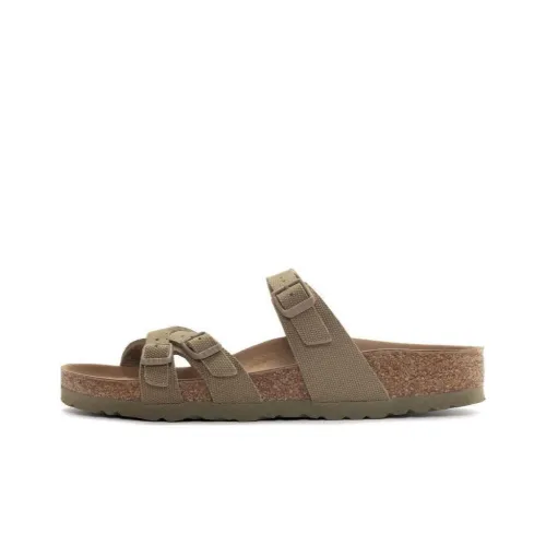Birkenstock Franca Vegan Textile Narrow Fit Sandals 'Faded Khaki' Women's