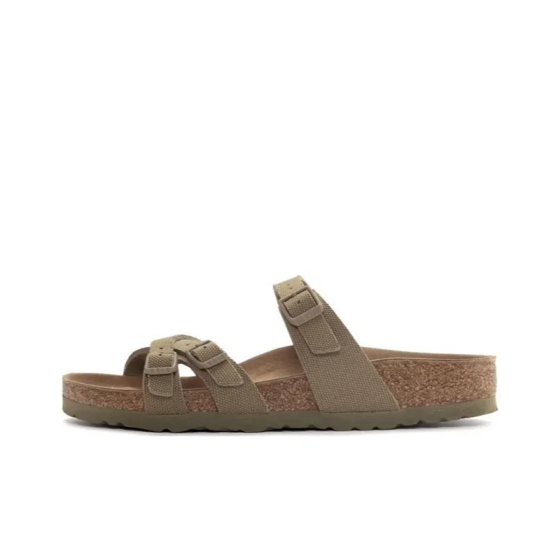 Birkenstock Franca Vegan Textile Narrow Fit Sandals 'Faded Khaki' Women's-0