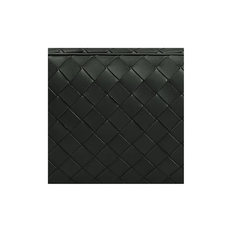 Bottega Veneta Cow Leather Clutch Travel Bag Men's Dark Green/Cave Stone Green-3