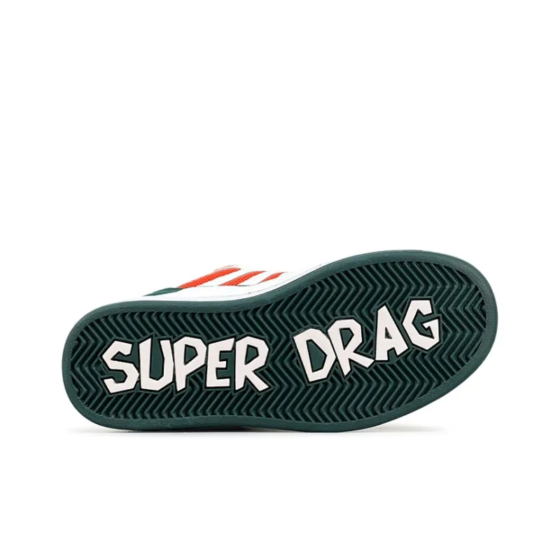 LuzaoT SUPER DRAG Puffy Shoes Stylish Skateboarding Shoes Unisex White Green Orange-5
