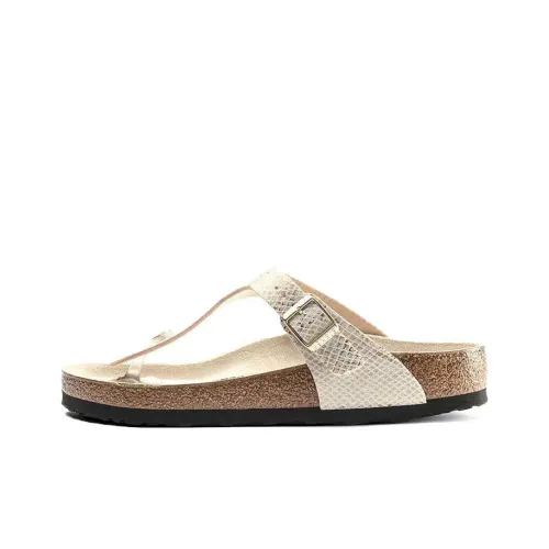 Birkenstock Gizeh Narrow Fit Sandals'Gold Python' Women's