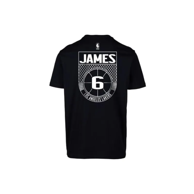 NBA Lakers Team James T Shirt Men's Black-1
